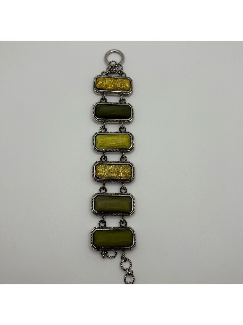 Silver Green Bracelet
